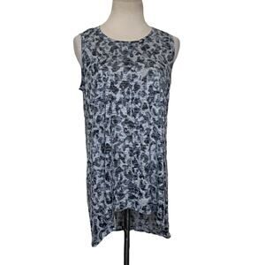 Vince Camuto black gray camo tank top size Small